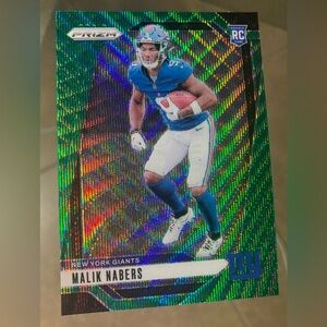 2024 Malik Nabors Green Wave Prizm #370 RC Rookie New York Giants Card .